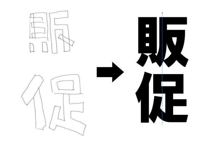 フォントに置き換えるイメージ