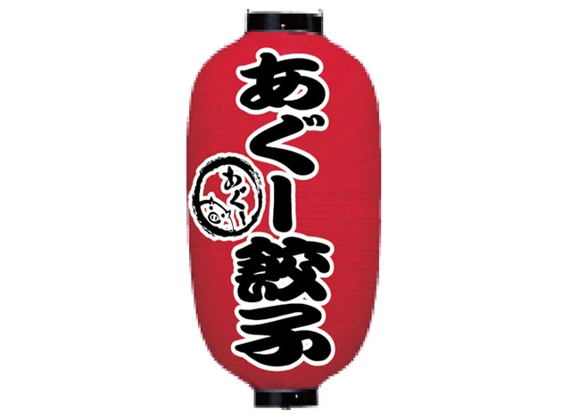 製作事例 No.294　15号長型ビニール提灯 名入れデザインデータ