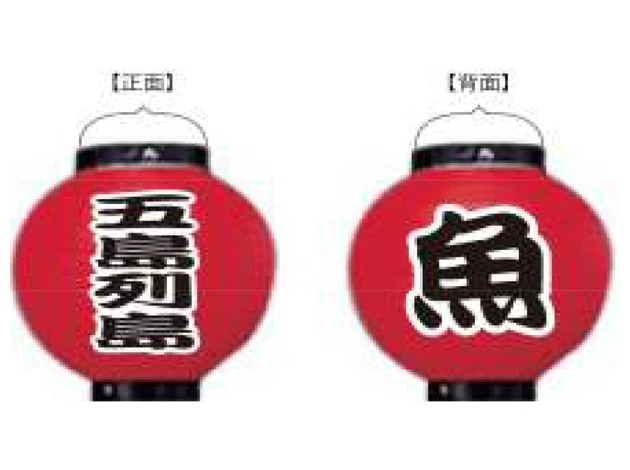 製作事例 No.308　13号丸型ビニール提灯 名入れデザインデータ