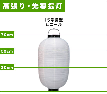 高張り提灯 サイズ表