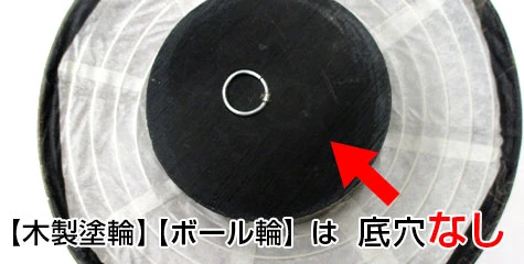 【木製塗輪】【ボール輪】は底穴なし