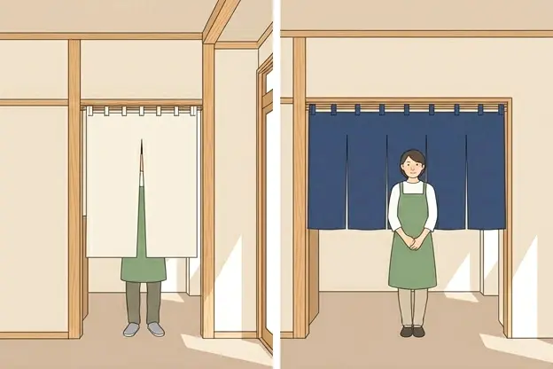 のれんのサイズ・巾数の説明