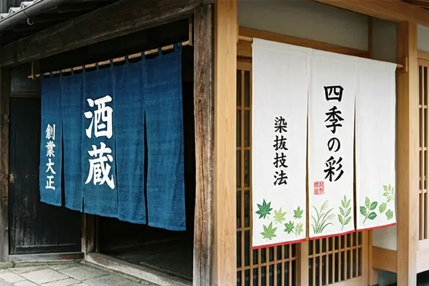 のれんのデザインと色数