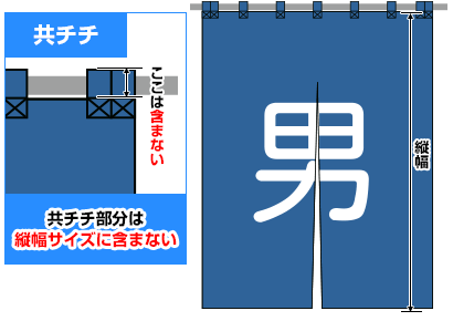 共チチ 共チチ部分は縦幅サイズに含まない