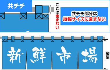 共チチ 共チチ部分は縦幅サイズに含まない