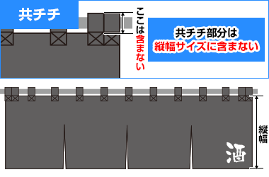 共チチ 共チチ部分は縦幅サイズに含まない