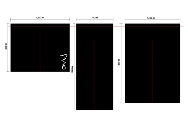 製作事例No.136 飲食店様 / 店舗のれん サイズ（約）w1,200xh1,000（mm）2巾・（約）w750xh1,800（mm）2巾（約）w1,120xh1,650（mm）2巾 デザインデータ