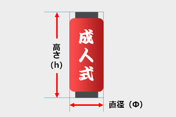 提灯：高さ（h）×直径（Φ）