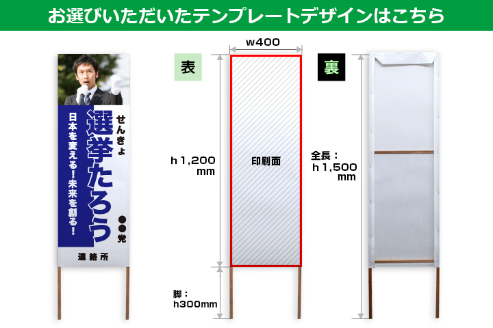 お選びいただいたテンプレートデザインはこちら