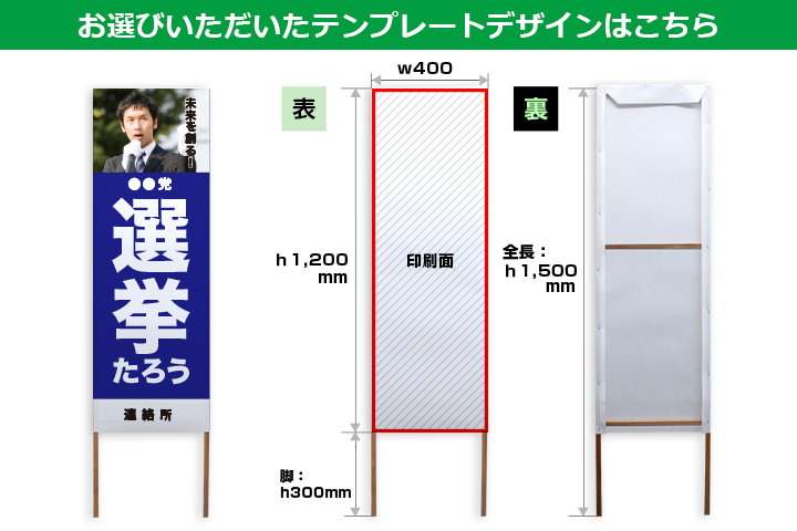 お選びいただいたテンプレートデザインはこちら