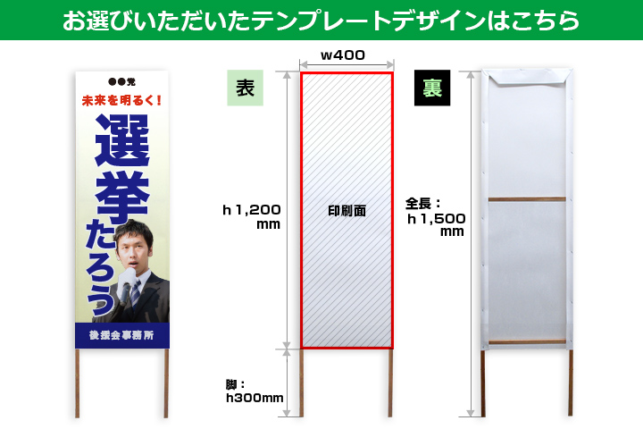 お選びいただいたテンプレートデザインはこちら