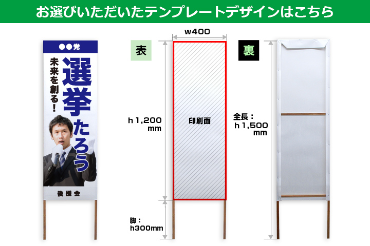 お選びいただいたテンプレートデザインはこちら