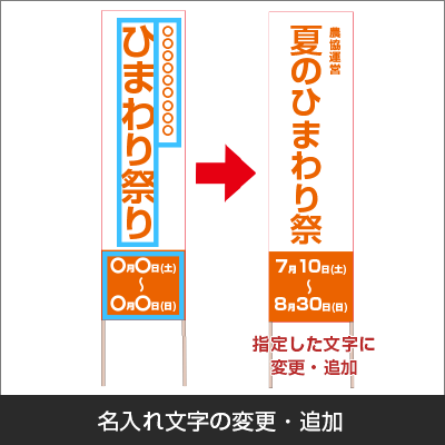 名入れ文字の変更・追加