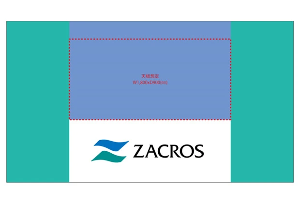 製作事例No.57 テーブルクロスサイズw3,200xh1,800（mm）デザインデータ
