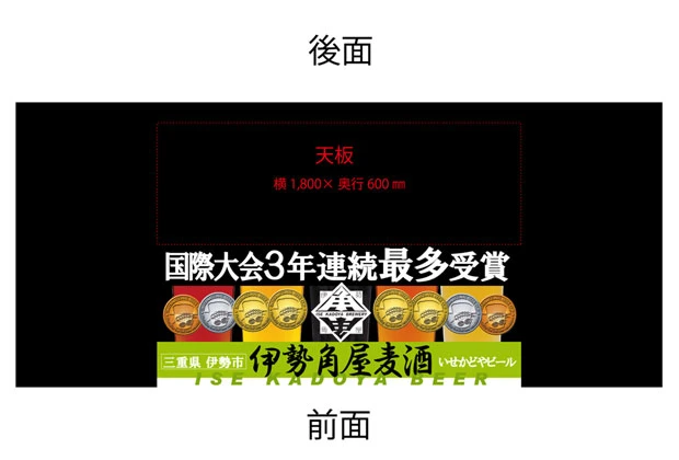 製作事例No.8 テーブルクロスサイズw3,200×h1,400（mm）デザインデータ