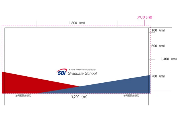 製作事例No.98 テーブルクロスサイズw3,200xh1,400（mm）デザインデータ