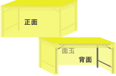 三面隠し正面・背面イメージ