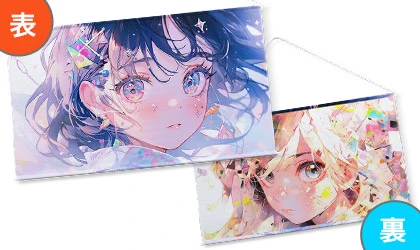 アニメグッズ用両面印刷タペストリーデザイン例