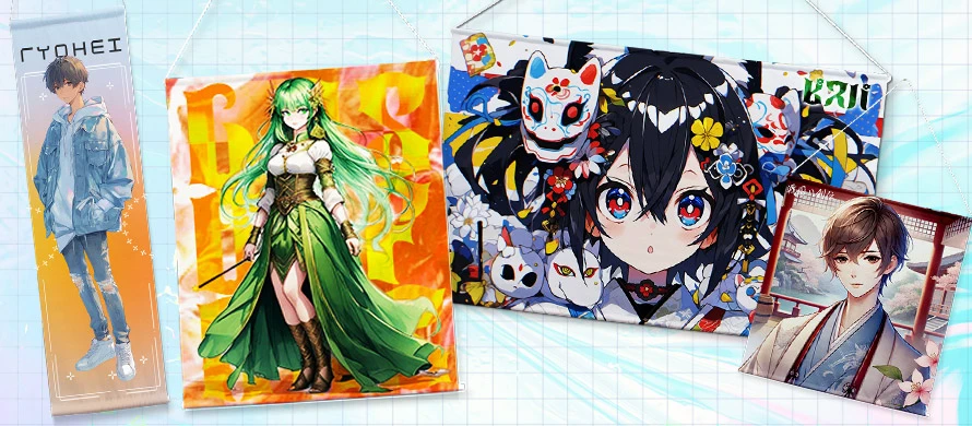 アニメ・同人タペストリーデザイン例