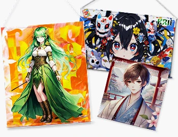 アニメ・同人グッズタペストリーデザイン例