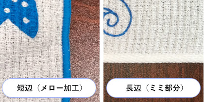 短辺（メロー加工）/長辺（ミミ部分）