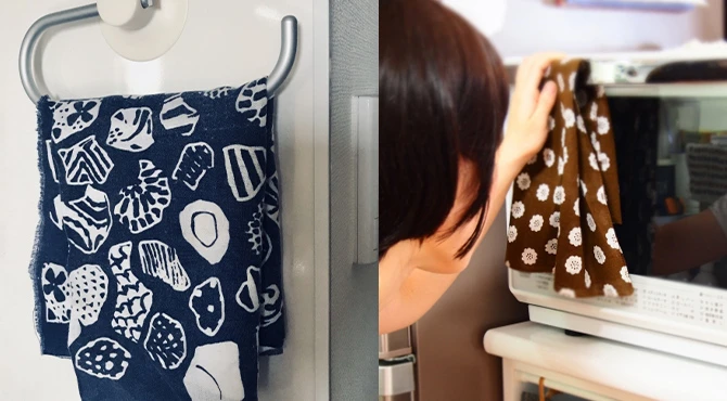 日常の家事やキッチン周りなら「手ぬぐい」