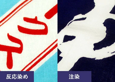 反応染め・注染接写