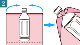 ペットボトルの包み方【2】