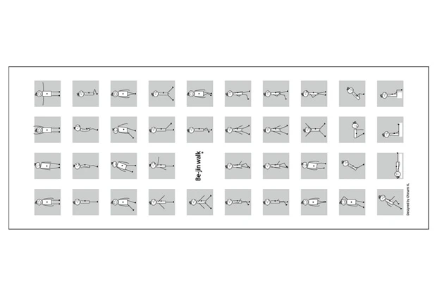 製作事例No.66：顔料プリント手ぬぐい　特色2色（デザイン：白地に黒と灰の特色2色プリント）デザインデータ
